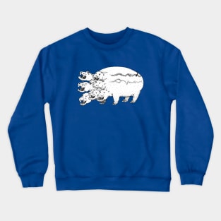 7 Headed Hippo Crewneck Sweatshirt